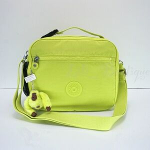 Kipling Ermy Insulated Lunch Bag KI9060 Polyamide EVA Tennis Lime NWT $69